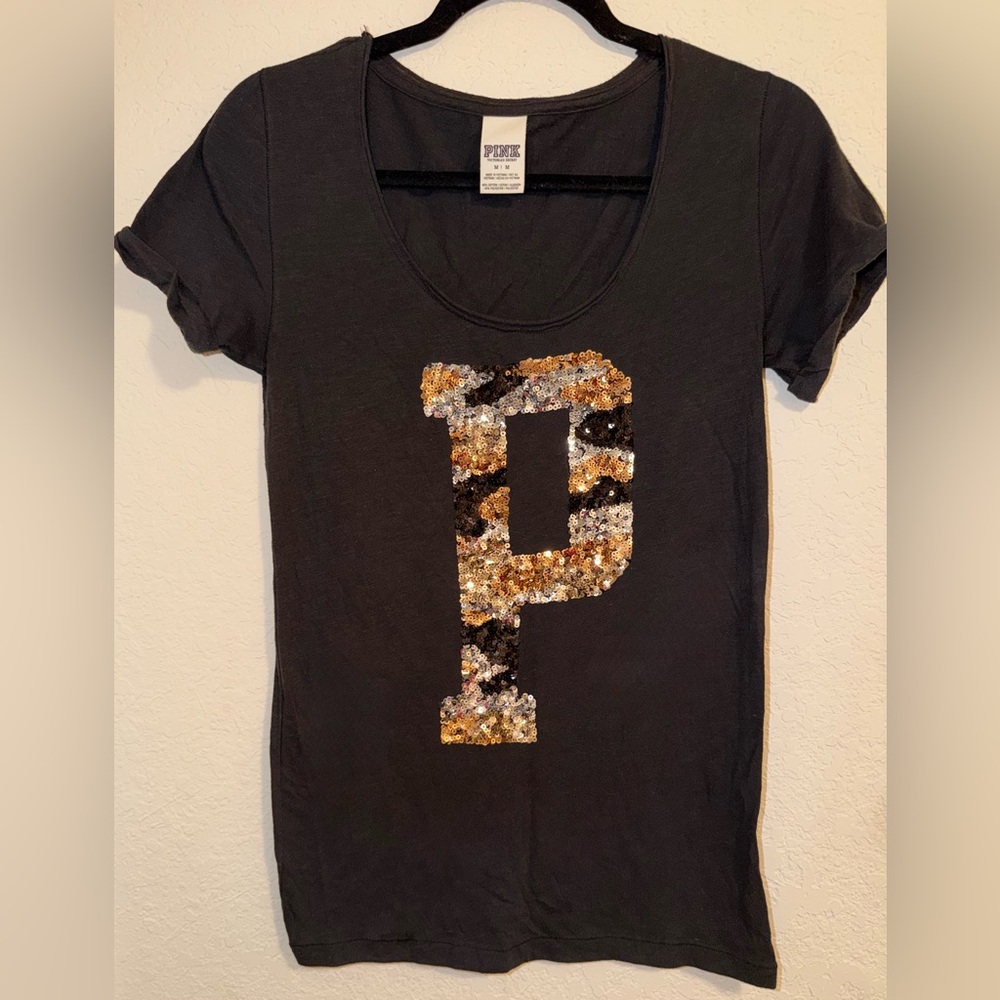 Victoria’s Secret Pink sequined Cheetah TShirt